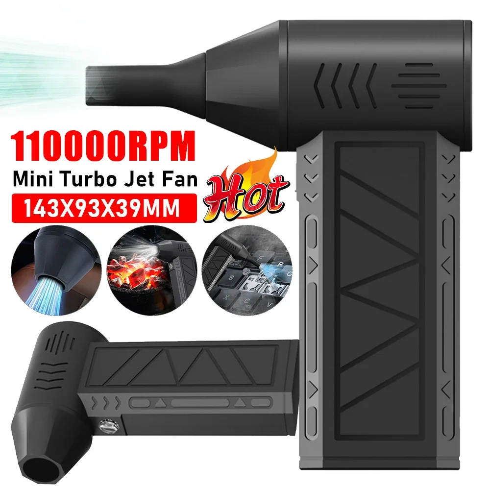 Mini Powerful Blower Turbo Jet Fan With Adjustable Speed Electric Air Duster With Handheld Turbo Violent Blowers For Keyboards