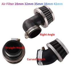 28mm 32mm 35mm 38mm 42mm Air Filter Universal ATV Scooter Pit Dirt Bike Stright Curved Right Mini Element Cleaner Filtro Aire