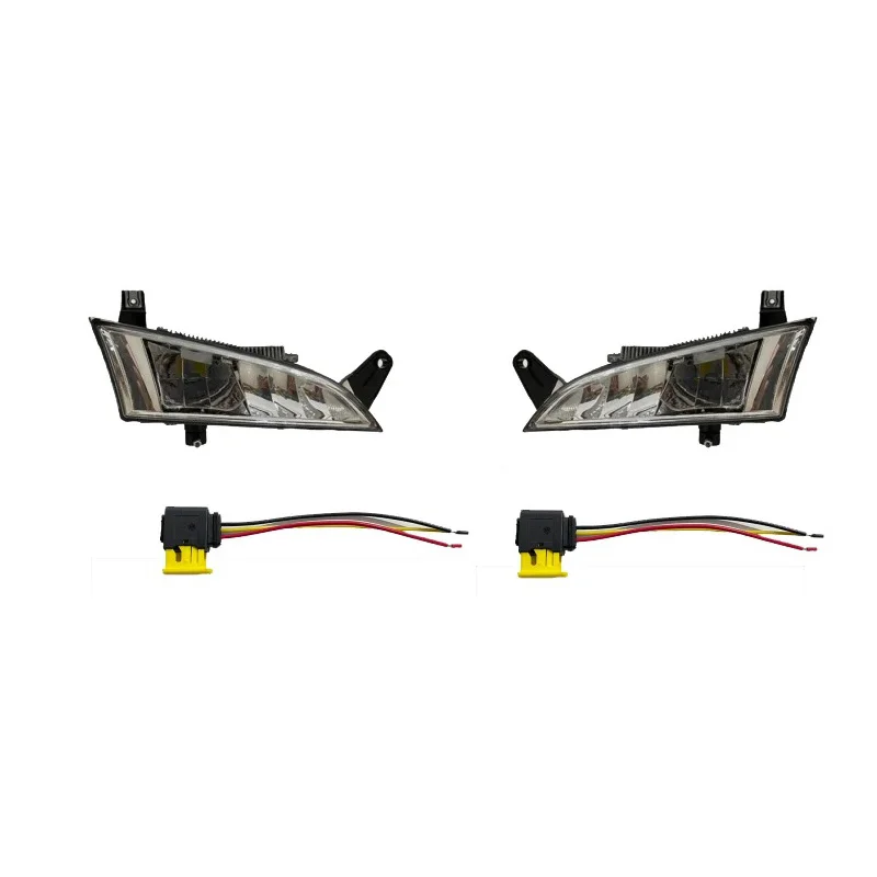 1 Pair Fog Lamp And Grille Fit For Scania R/P Truck 24V LED Light 2552712 2552711 With Plug And Cover Panel 2307647 2307649