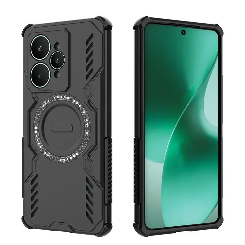 

For Realme 15 Pro Case Luxury Hollow Heat Dissipation Magnetic Cover For Realme 15 Shockproof Bumper Funda