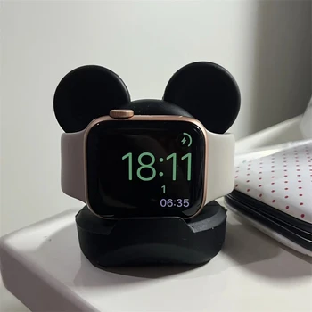 Desktop stand for Apple Watch Series 8, 7, 6, SE, 5, and 4, iWatch silicone charger, 45mm, 44mm, 42mm, 41mm, 40mm