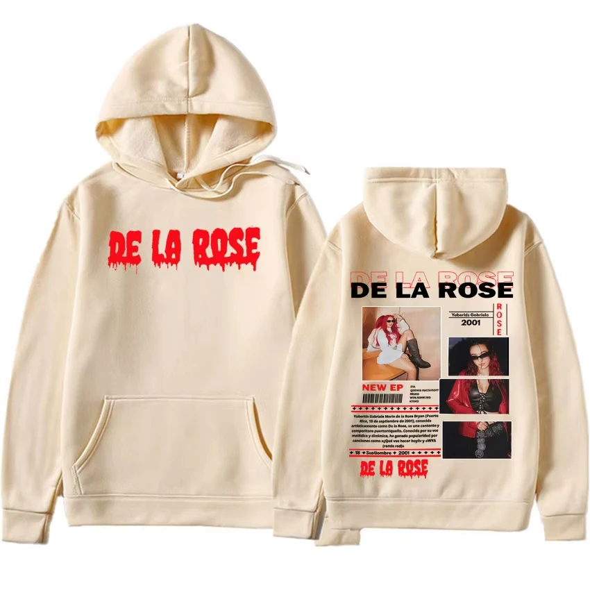 

De La Rose 2025 Album Trendy Gothic Pullover Mens Women Long Sleeve Oversized Spring Autumn Sweatshirts Casual Hoodie Streetwear