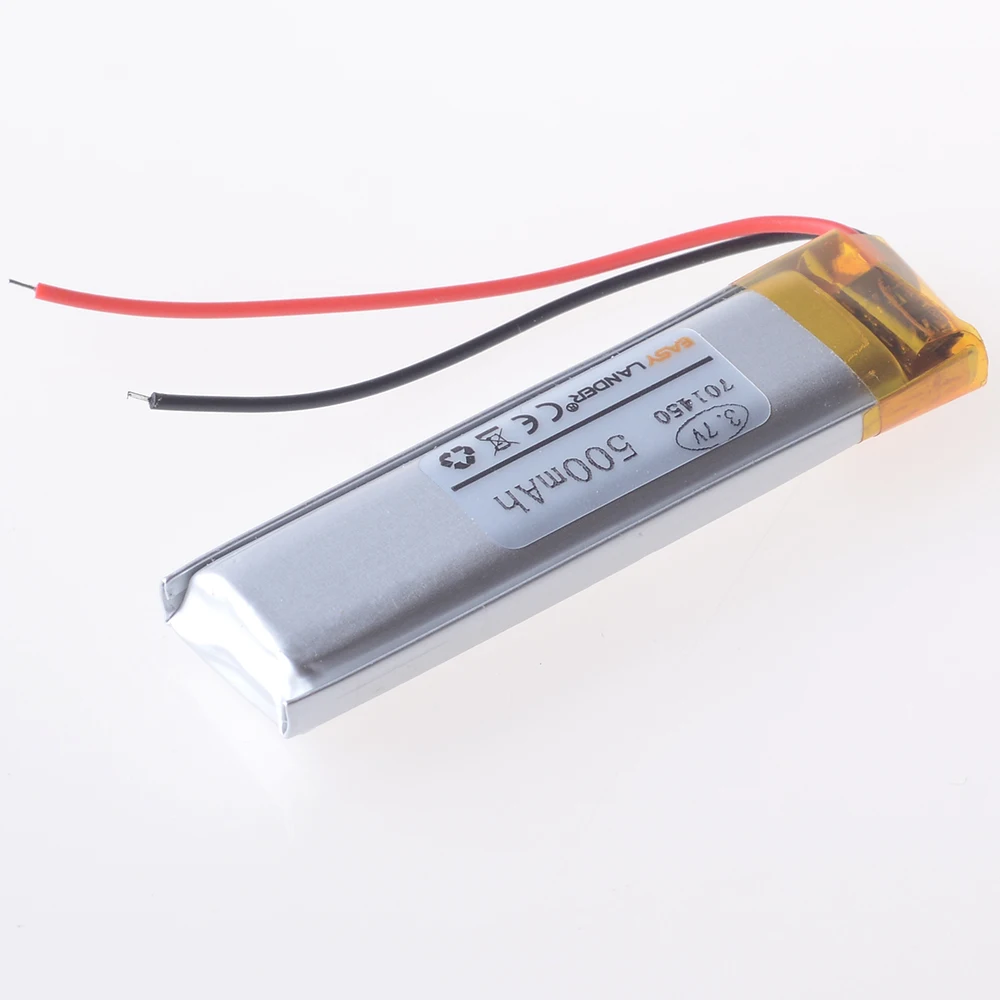 3.7 فولت 701450   500 مللي أمبير بطارية ليثيوم أيون بوليمر قابلة للشحن بطاريات ليبو لسماعات بلوتوث مسجل DVR