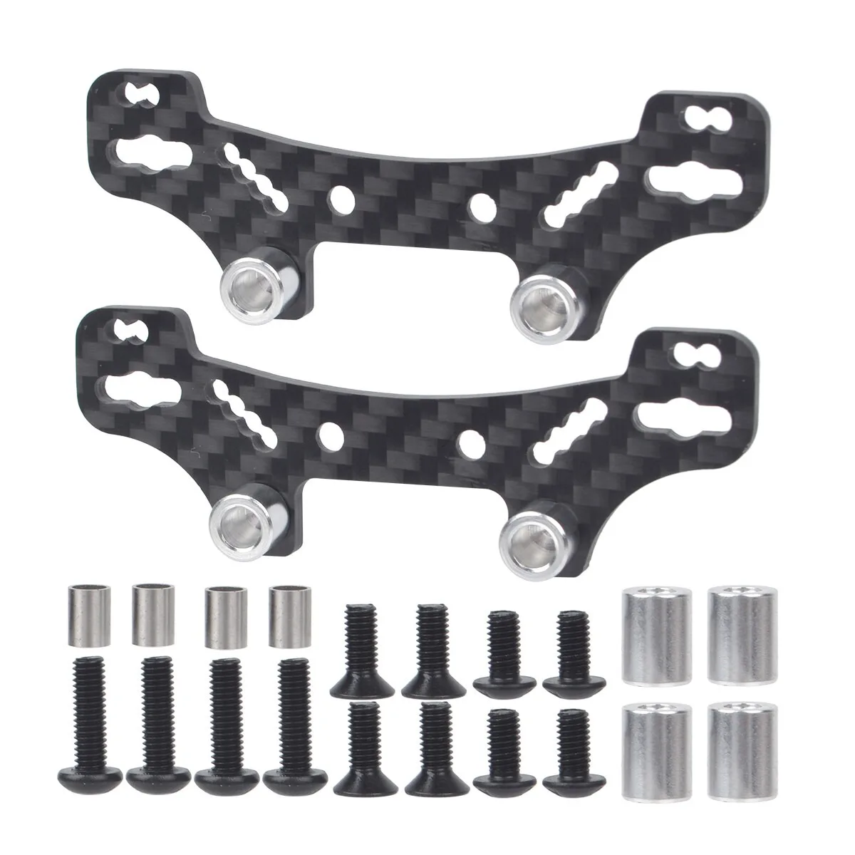 Aluminum / Carbon Front Rear Shock Tower for Tamiya TT02 TT-02D TT-02R TT-02T Damper Stay 54947 RC Car Upgrades