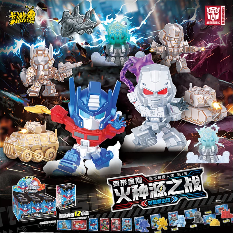 Kayou Transformers caja ciega figuras de goma Optimus Prime Bumblebee Megatron muñeca modelo infantil juguete regalos de cumpleaños