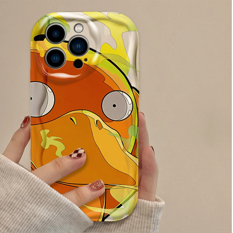 Cartoon P-Pokemon Pikachu Squirtle Case For iPhone 15 14 13 12 11 Pro Max X XR XS 8 7 6 6S Plus SE 2020 Silicone Shockproof Etui