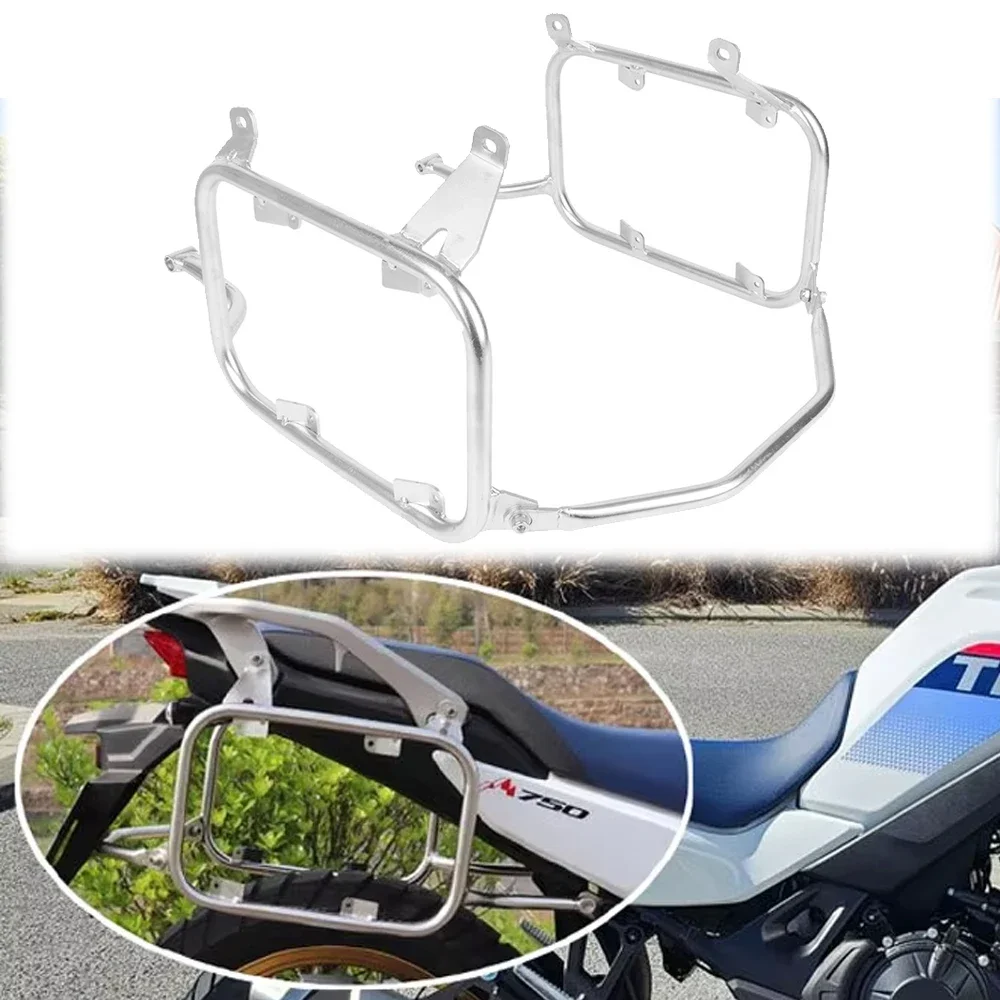 

Для Honda XL750 Transalp XL 750 2023 2024 2025: Багажник на боковые кофры, кронштейн для мотоциклетного багажа, нержавеющая сталь, для кофров и боковых сумок