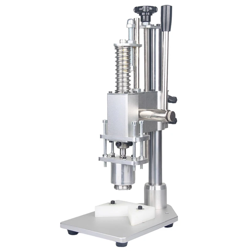Manual Vial Capping Machine Pure Aluminum Cap/Aluminum-Plastic Cap Crimping Machine Ampoule Bottle/Essential Oil Bottle/Glass Bo