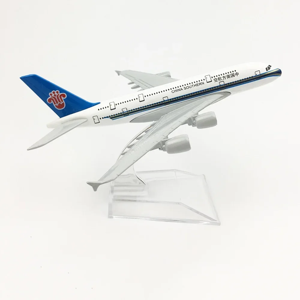 1/400 Scale Alloy Aircraft Airbus A380 China Southern Airlines 16cm Plane Model Toys Decoration Children Gift Collection