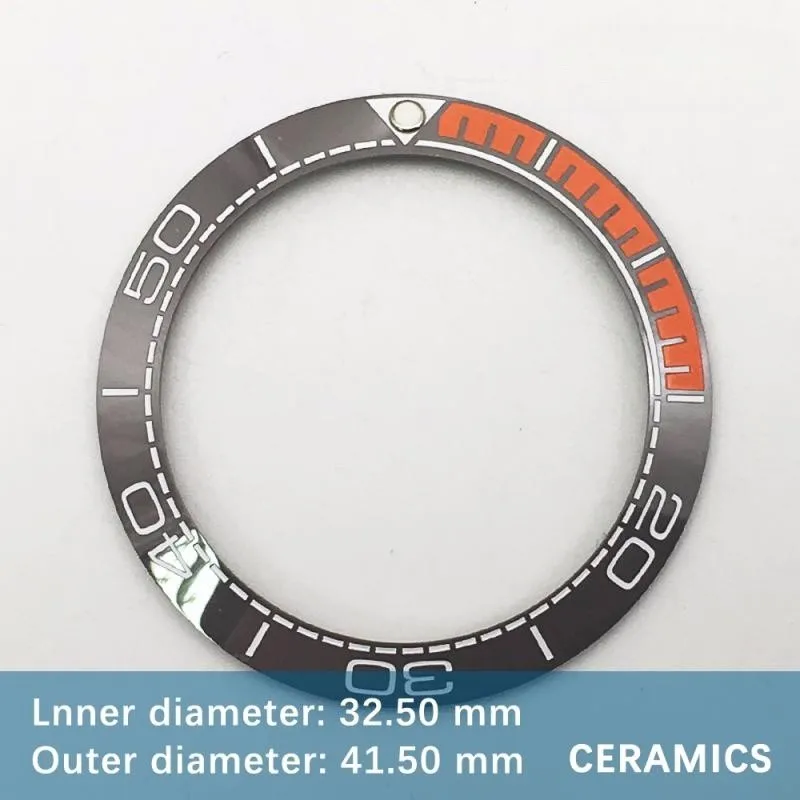 Watch Modification Aaccessory 41MM Ceramic Bezel Insert suitable for Omega Seahorse Watch Case Outer Ring Outer