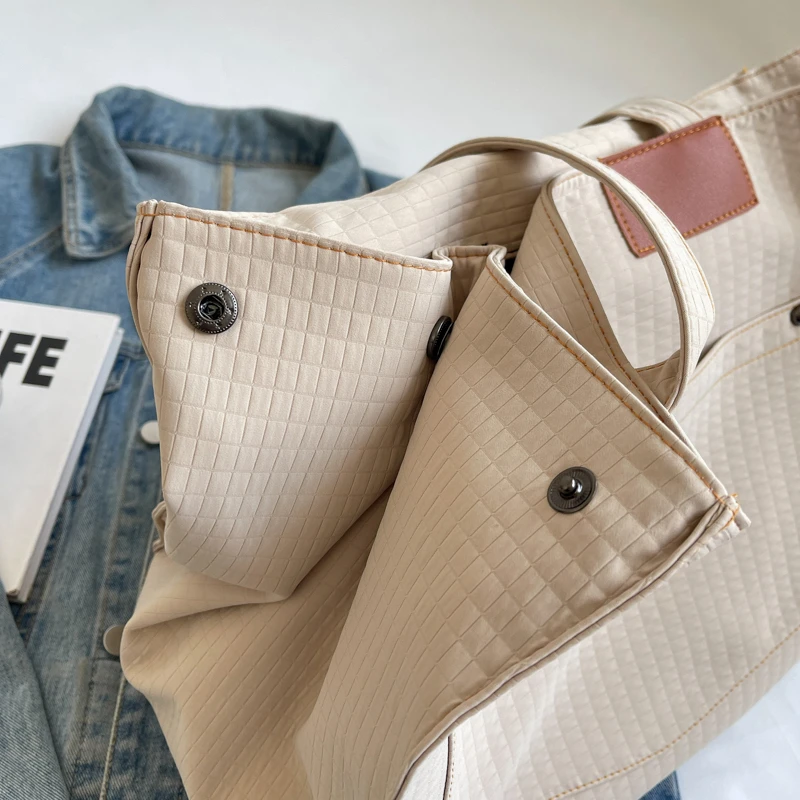 Large Capacity Canvas Shoulder Bags For Women Designer Classic Cloth Handbags Korea Solid Big Casual Totes Fashion Packages