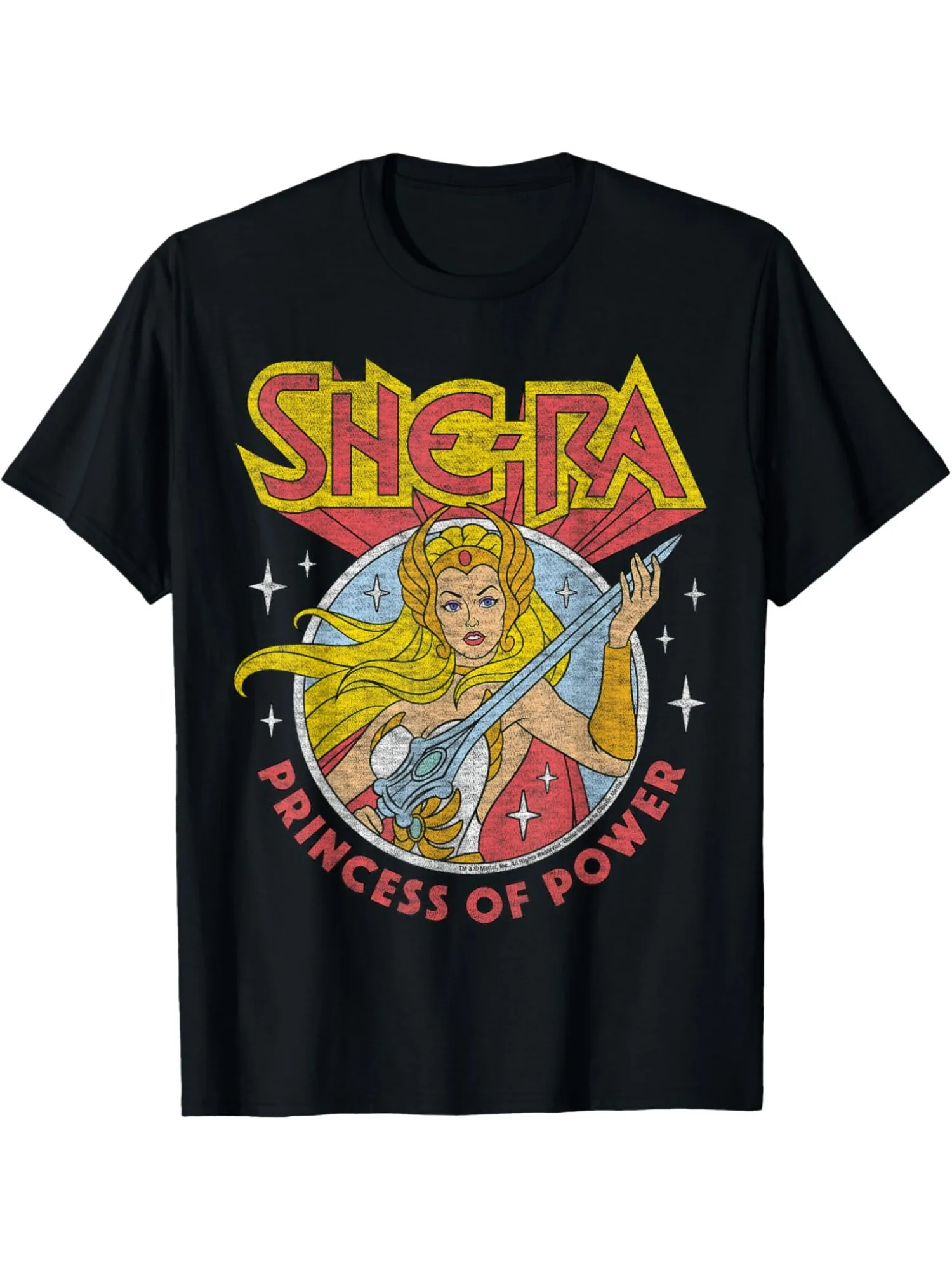 She-Ra Princess of Power 180g Camiseta 100% algodón con cuello redondo - Corte clásico, suave, transpirable, ideal para mujeres, regalos de Año Nuevo