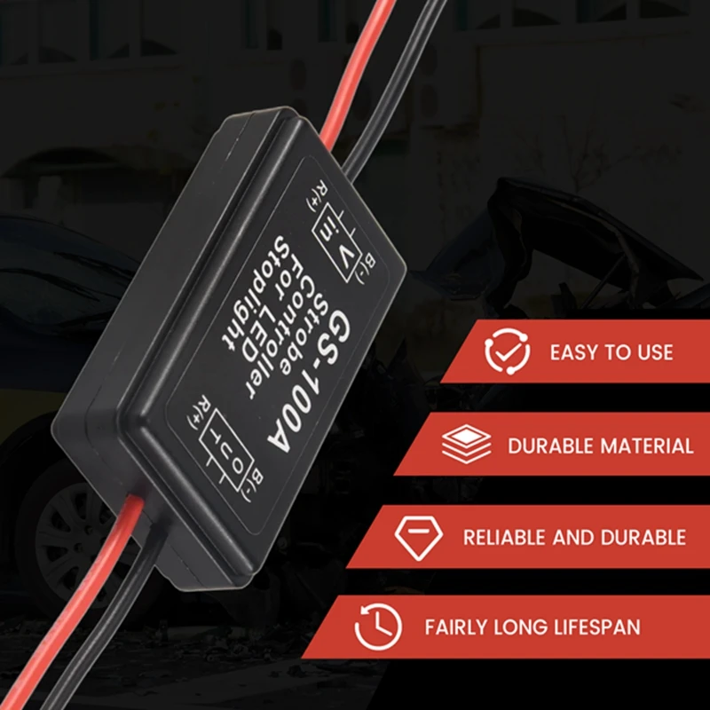 Flash Strobe Controller Flasher Module for LED Brake Tail Stop Light 12-16V