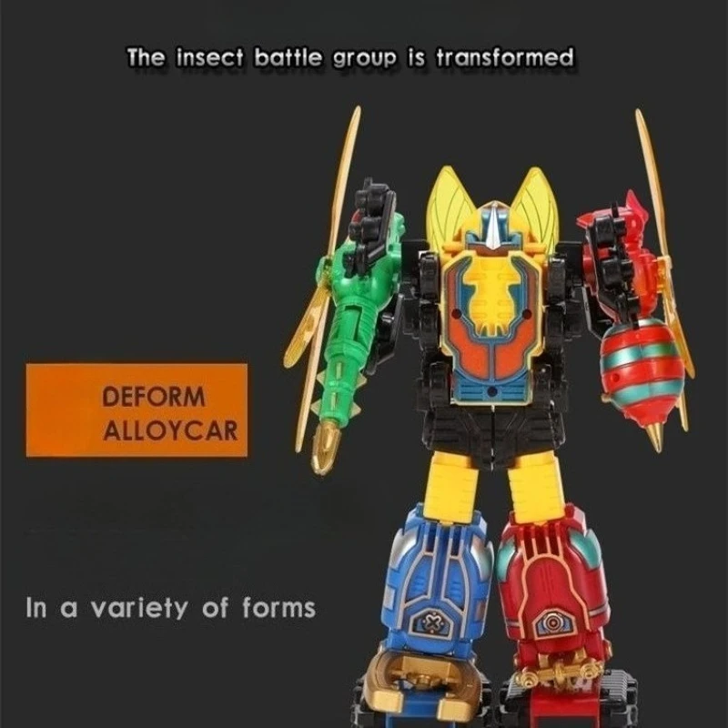 التحول الجديد 5 في 1 مزيج الحشرات البلاستيكية نموذج اللعب أنيمي عمل الشكل روبوت اللعب البلاستيكية أفضل هدية طفل رضيع #4