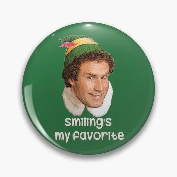 Smiling Is My Favorite Buddy The Elf Movi  Soft Button Pin Badge Fashion Creative Cute Cartoon Women Hat Metal Lapel Pin Funny