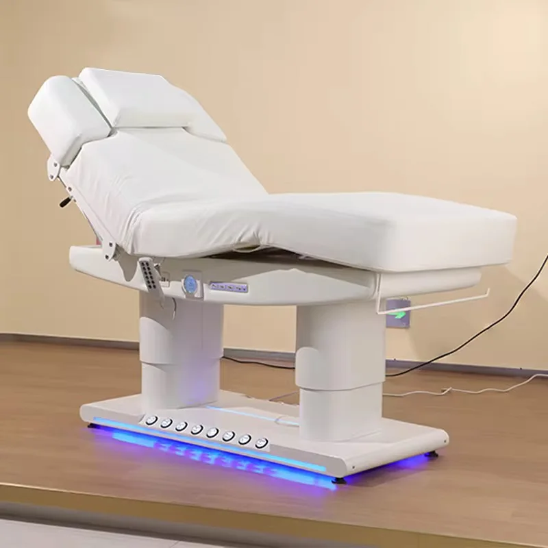 

Modern Design Full Electric 4 Motor One-Button Heating Tattoo Facial Spa Beauty Bed Medical Treatment Message Table