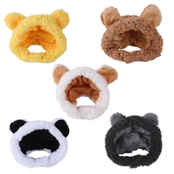 Warm Pet Cap Bear with Ears Adjustable Hat Headwear for Cats and Dogs