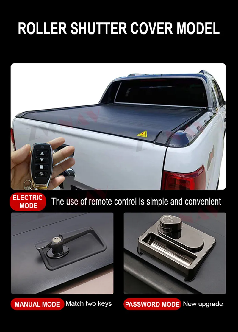 

Car Trunk Lids For Mazda BT-50 Pickup Bed Tonneau Cover Retractable Roller Shutter Tail Box Cover Manual Electric Accessory