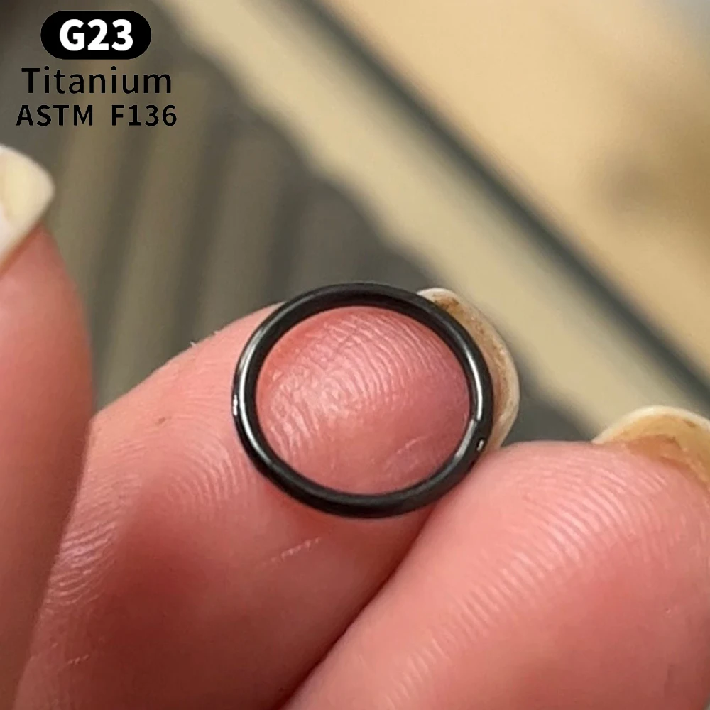 1/10 pz G23 anello al naso in titanio per le donne orecchino a cerchio all\'ingrosso Piercing gioielli per il corpo labbro orecchio clip cerniera