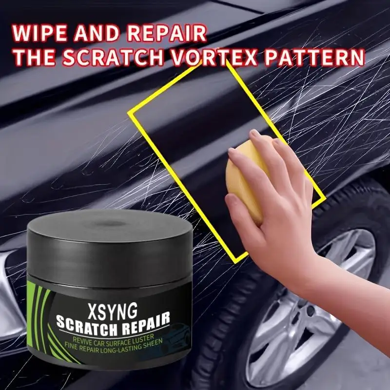 Car paint scratch repair paste, suitable for various types of vehicles, helps to cover minor scratches and vortex marks