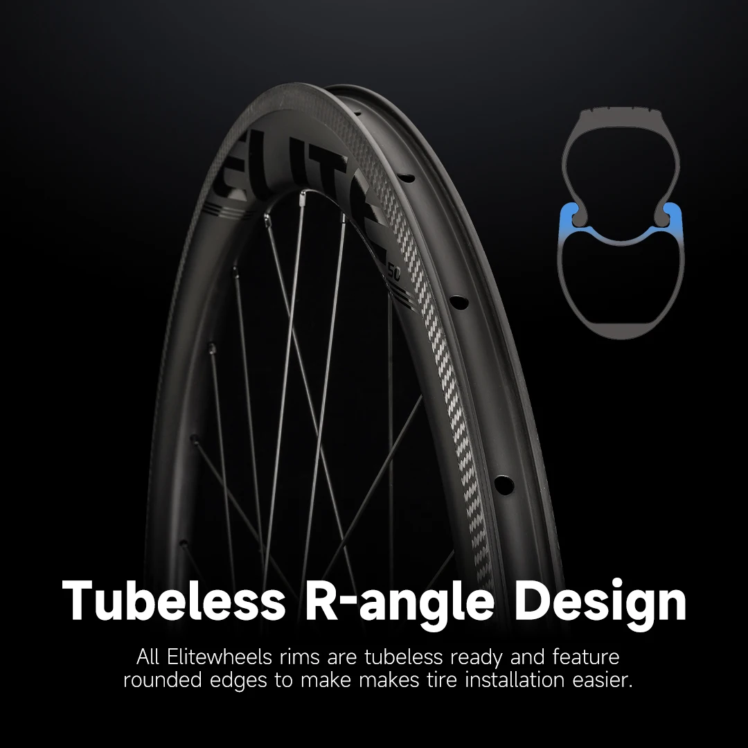 ELITEWHEELS SLT Carbon Road Wheels Collocation 3K Twill Brake Surface Ceramic Bearing Hub Pillar 1423 Clincher Tubeless