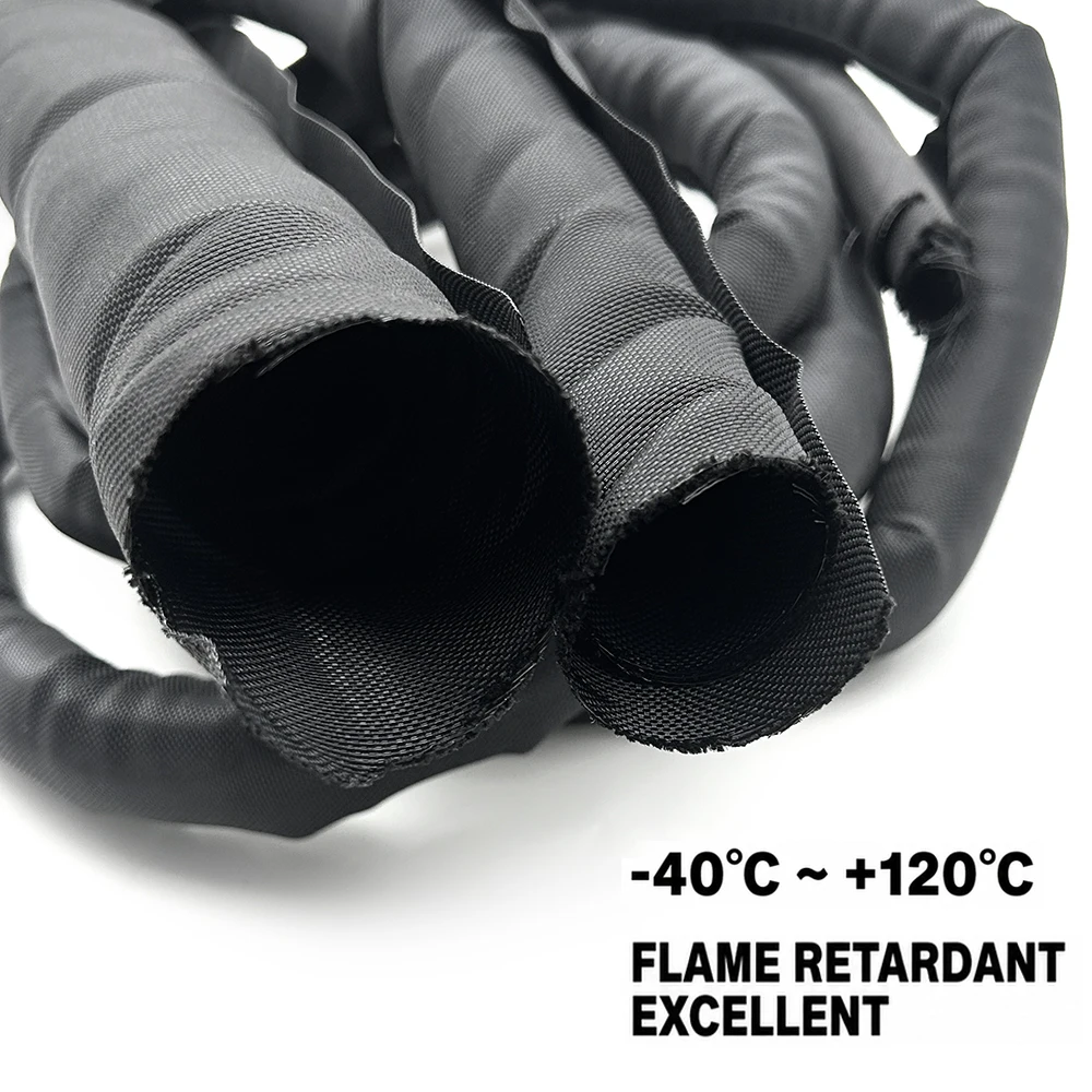 1/2/3/5/10M PET Self Winding Sleeve ID 3~50mm Flame retardant/wear-resistant/wire free/easy to inspect and repair kit