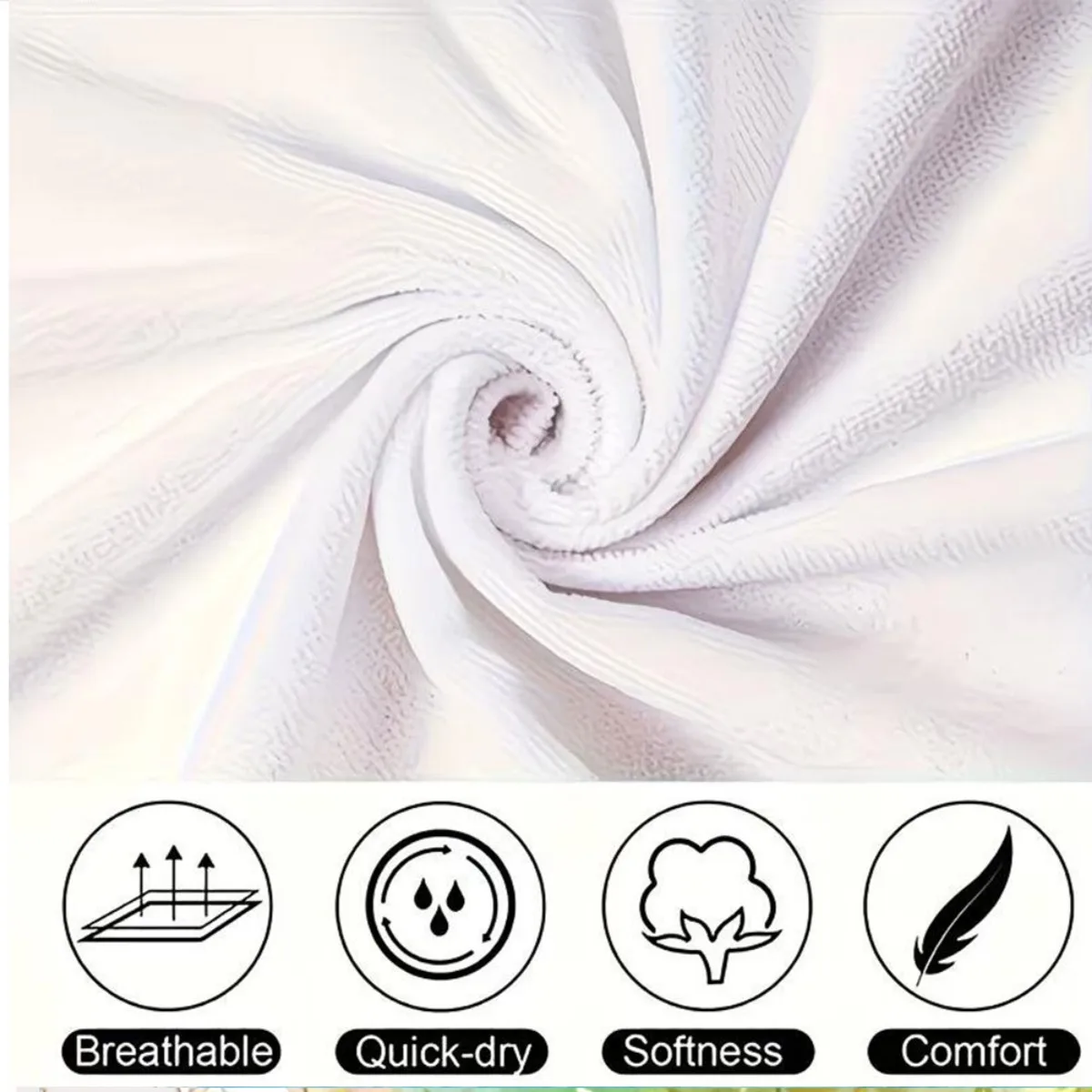 Hummingbird Flower Theme polyester microfiber beach towel is highly absorbent, suitable for swimming and beach outings 4