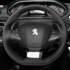 Personalized car steering wheel cover, original steering wheel braid, diy car accessories for Peugeot 308, 2014-2017 6 MAIN SALES PEUGEOT SERVER COVER 308 - №5