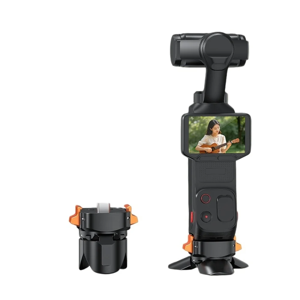 Magnetic Charging Bracket Tripod for Insta360 Luna Ultra Camera, Aluminum Alloy Auto Open & Close Desktop Stand, Fast Charging