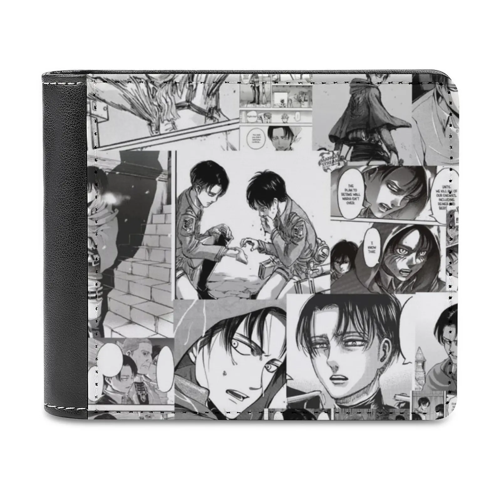 

Levi Manga Collage New Men Wallets Pu Leather Men Purse High Quality Male Wallet Levi Personalized Wallet Pattern Leather