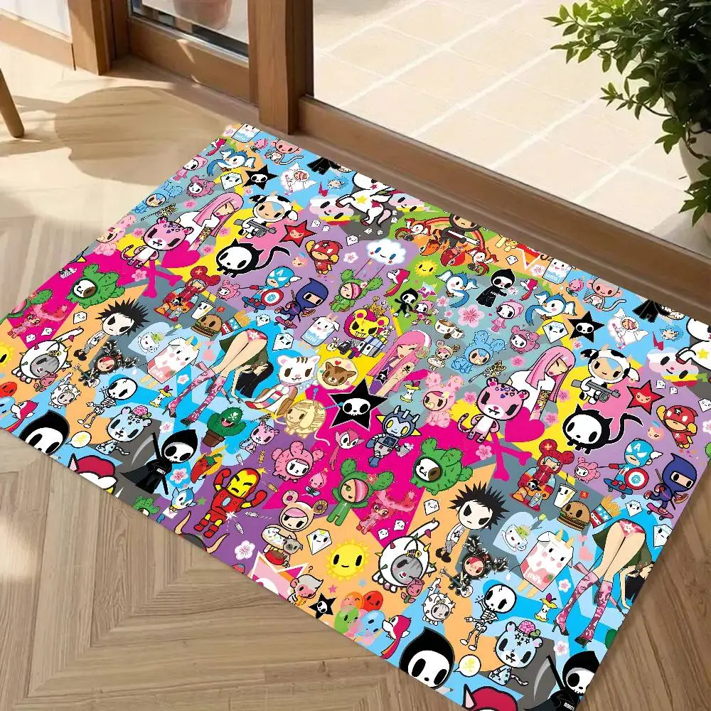 T-Tokidoki Floor Mat Suitable For Living Room Kitchen Bathroom Non-slip Mat Household Foot Mat