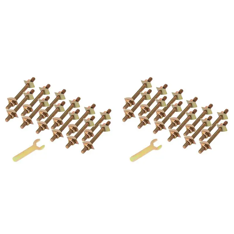 A84X-24Pcs Countertop Connector Bolts, M8x100mm Countertop Joint Fasteners, Furniture Fastening Connectors