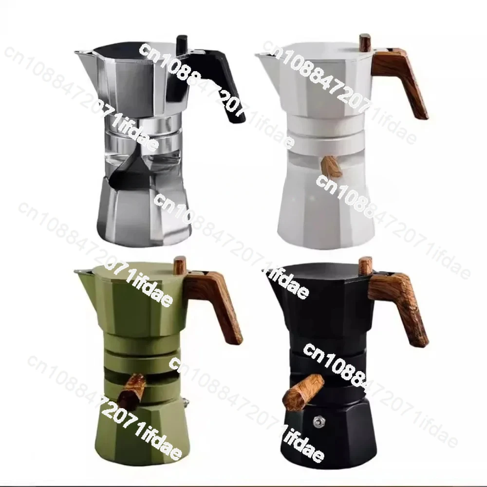 Aluminum Constant Temperature Double Valve Moka Pot Oil Coffee Pot Espresso Coffee Maker Household