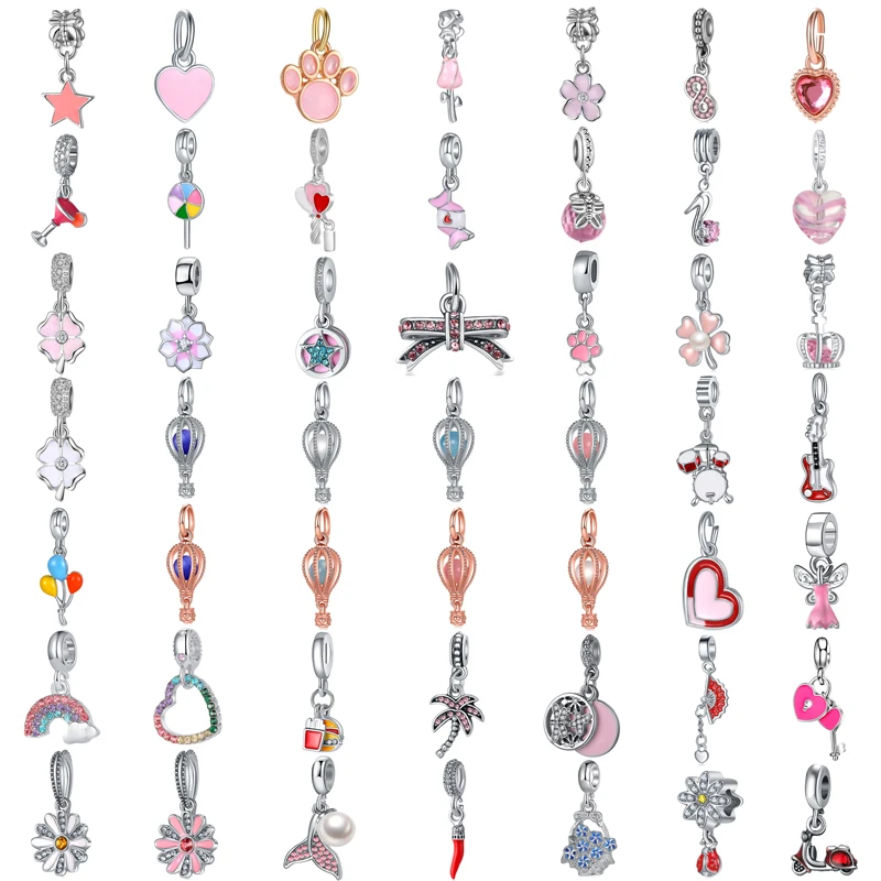 

New Fashion Charm Original Candy Hot Air Balloon Love Pendant for Original Pandora Ladies Bracelet Jewelry Accessories Gift