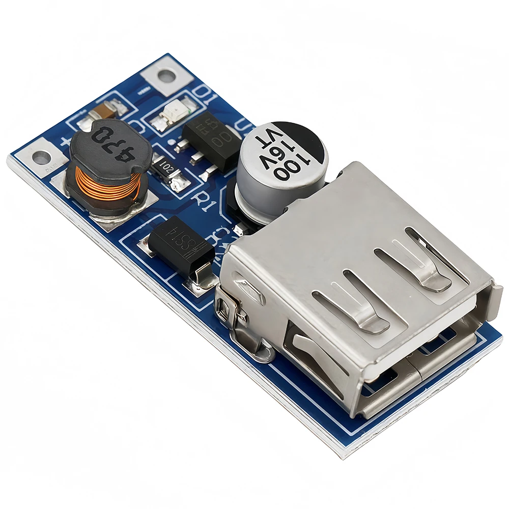 2-5PCS DC-DC Step Up Power Boost Module 0.9V-5V To 5V 600MA USB Output Charger Converter USB Mobile Power Supply Boost Board