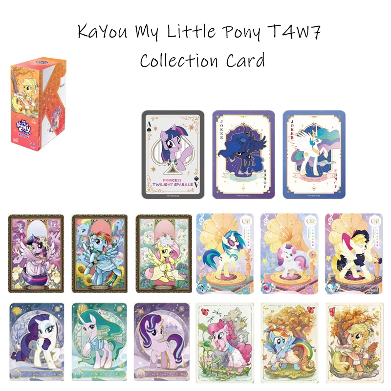 KAYOU Collection Cards My Little Pony - Vol.7 Huiyue Pack Series Rare Holo Collectible Trading Cards Party Game Family Toy Gift