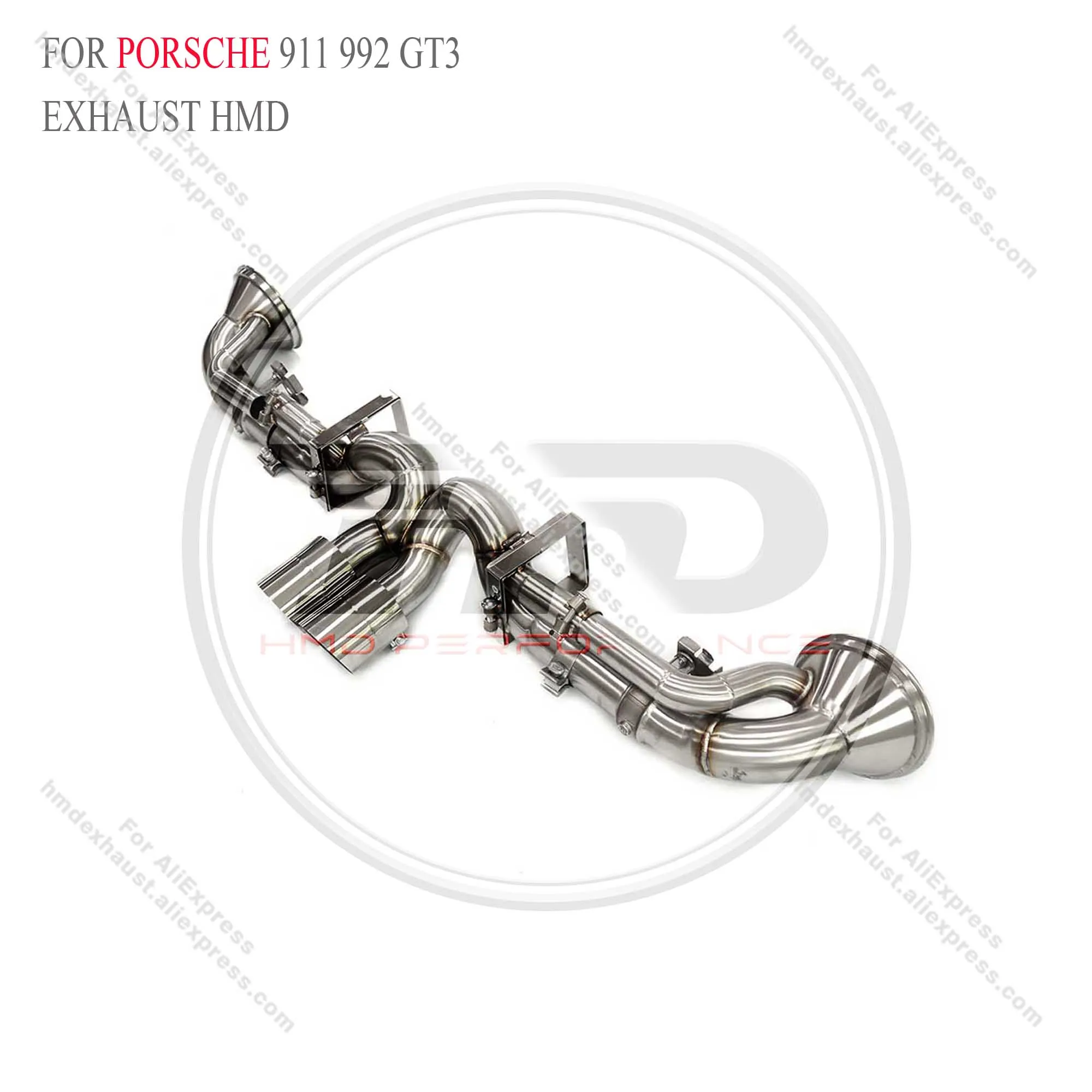 HMD Exhaust System Stainless Steel Performanc  catback for Porsche 911 992 GT3  with valve