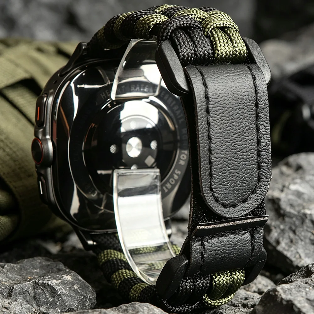 Two Color Outdoor Band For Samsung Galaxy Watch 9 8 Classic Strap 44mm 40mm Nylon Bracelet Correa Belt Galaxy Watch Ultra 2 47mm