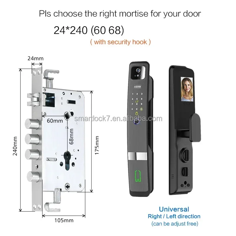 yyhcYyhcsmart Door Lock With Face Recognition