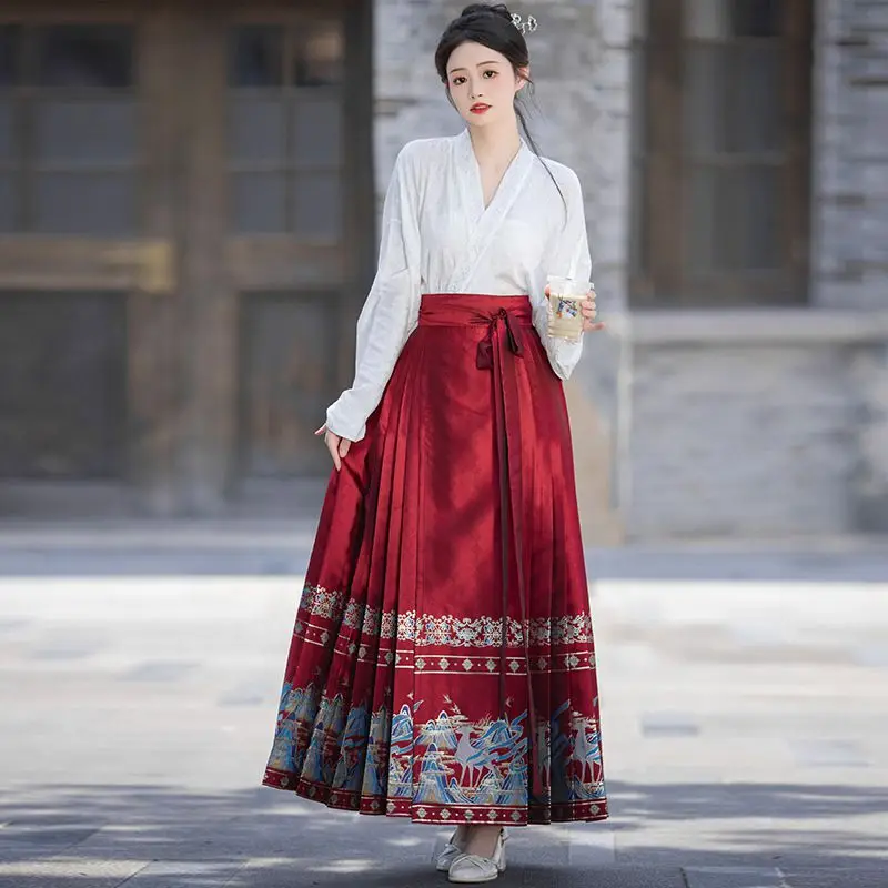 

Chinese Hanfu Dress for Women Tang Suit Cosplay Costume Daily Wear