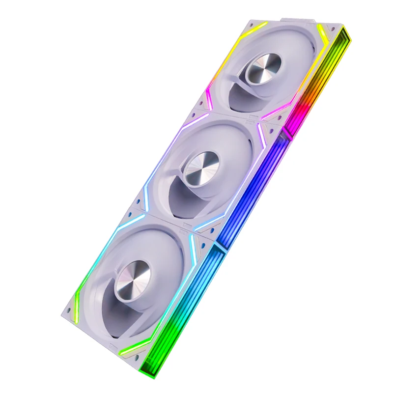 特典付intel PC 新品ピラーレスARGBファン 120mm ARGBケースファン、両面無限ミラー、ケーブルレス、360mm
