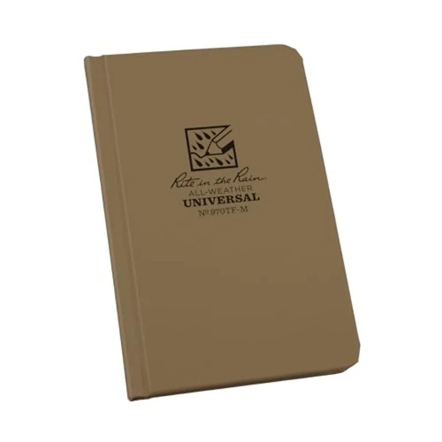 

Weatherproof Hard Cover Notebook, 4.25" x 6.75", Tan Cover, Universal Pattern No. 970TF-M