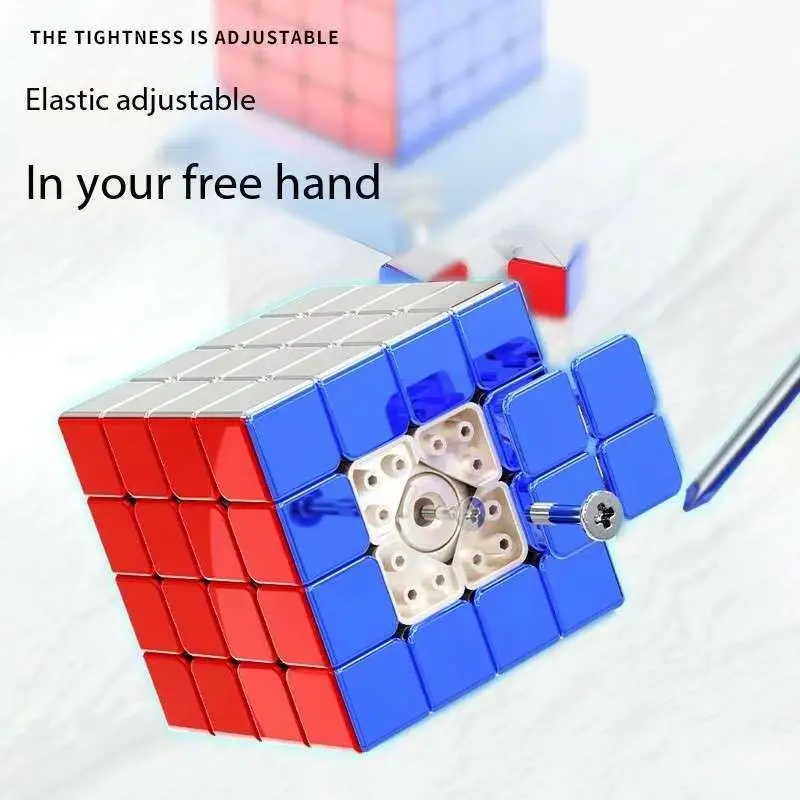 Shengshou Legend Metal 4x4 5x5 Magnetic Magic Speed Cube Fidget Toys Sengso Electroplate Cubo Magico Puzzle