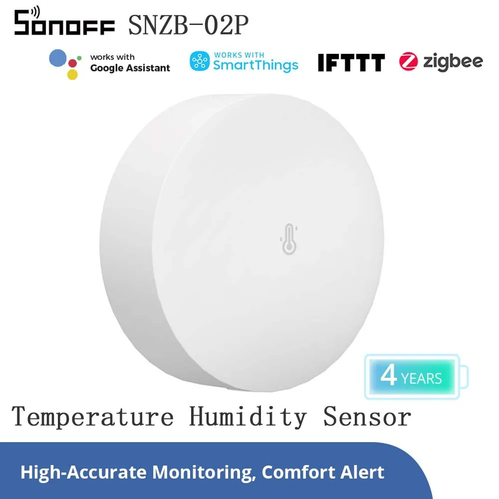 SONOFF SNZB-02P Zigbee Wireless Temperature and Humidity Sensor Smart Home Sensor Smart Home Voice Control Easy Micro Link