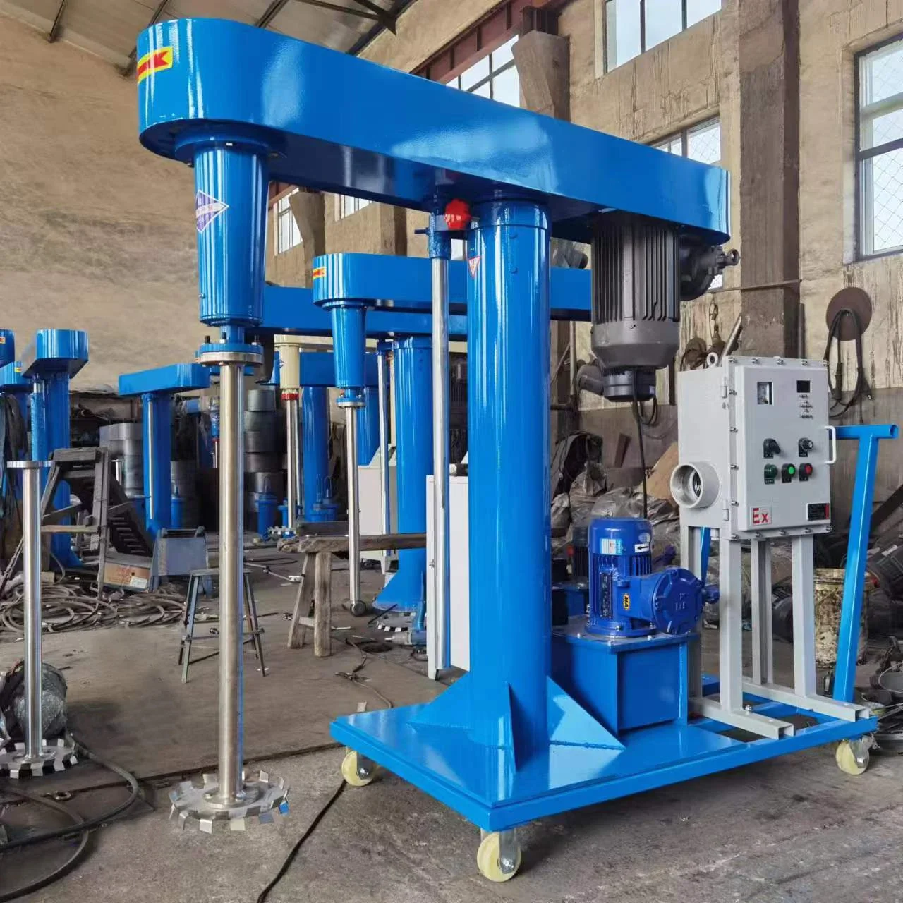 7.5kwKW  Ex-proof High Speed Disperser Paint Mixer Ink Dissolver Acrylic Coatings Dispersion Mixer 500L Paint Mixing Machine