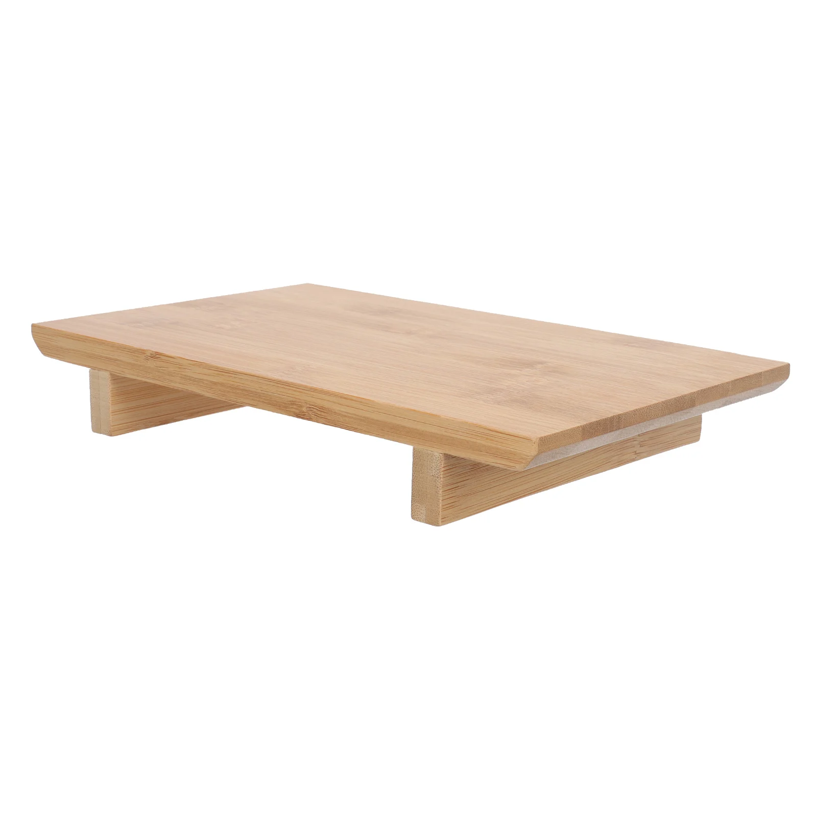

1pc Bamboo BBQ Plate 20.8x12cm Rectangular Sushi Snack Dessert Tray Kitchen Supply Food-serving Tool Dinner