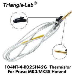 Trianglelab 104NT-4-R025H42G (same 104GT-2) Thermistor 70CM Custom plug for Prusa MK3 MK3S Hotend Use directly