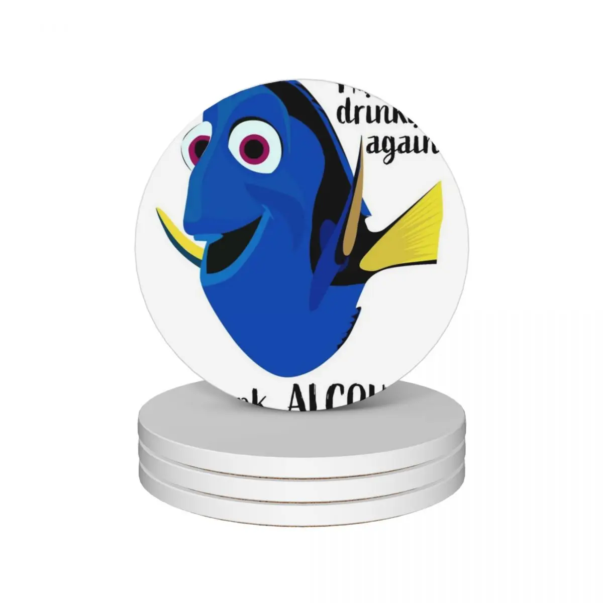 

Dory I'm Never Drinking Again Ceramic Coasters (Set of 4) mat for dishes funny Coasters