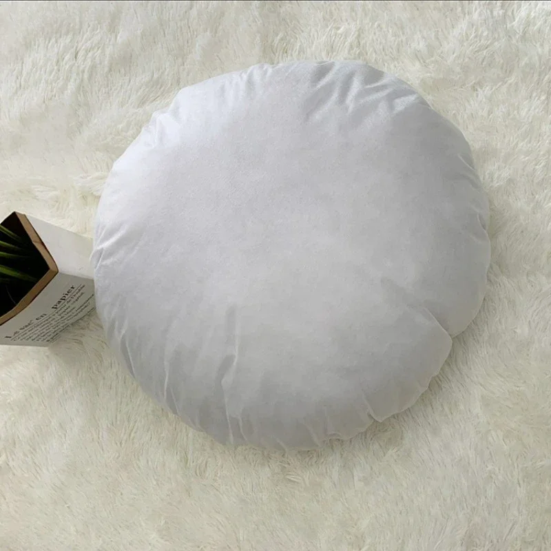 45/50/55cm Round White Cushion Pillow Interior Insert Soft PP Cotton for Home Decor Sofa Chair