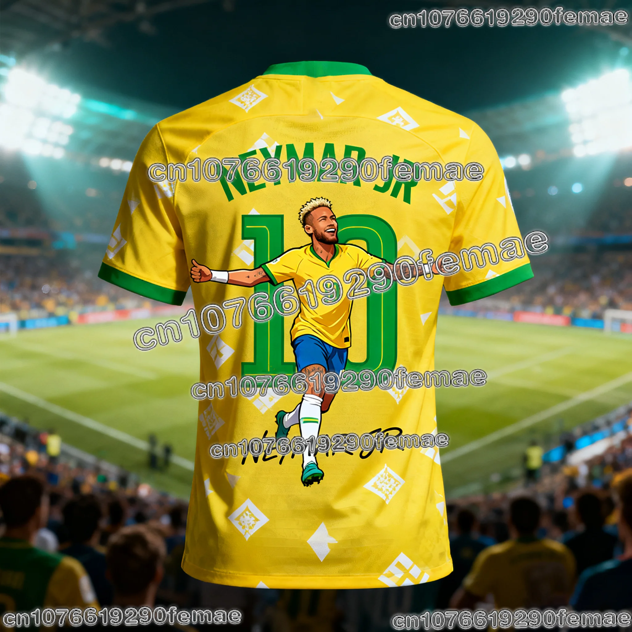 رائجة البيع نيمار التذكارية لكرة القدم تي شيرت الرجال النساء الاطفال طبعة خاصة التدريب في الهواء الطلق تنفس سريعة الجافة ملابس رياضية